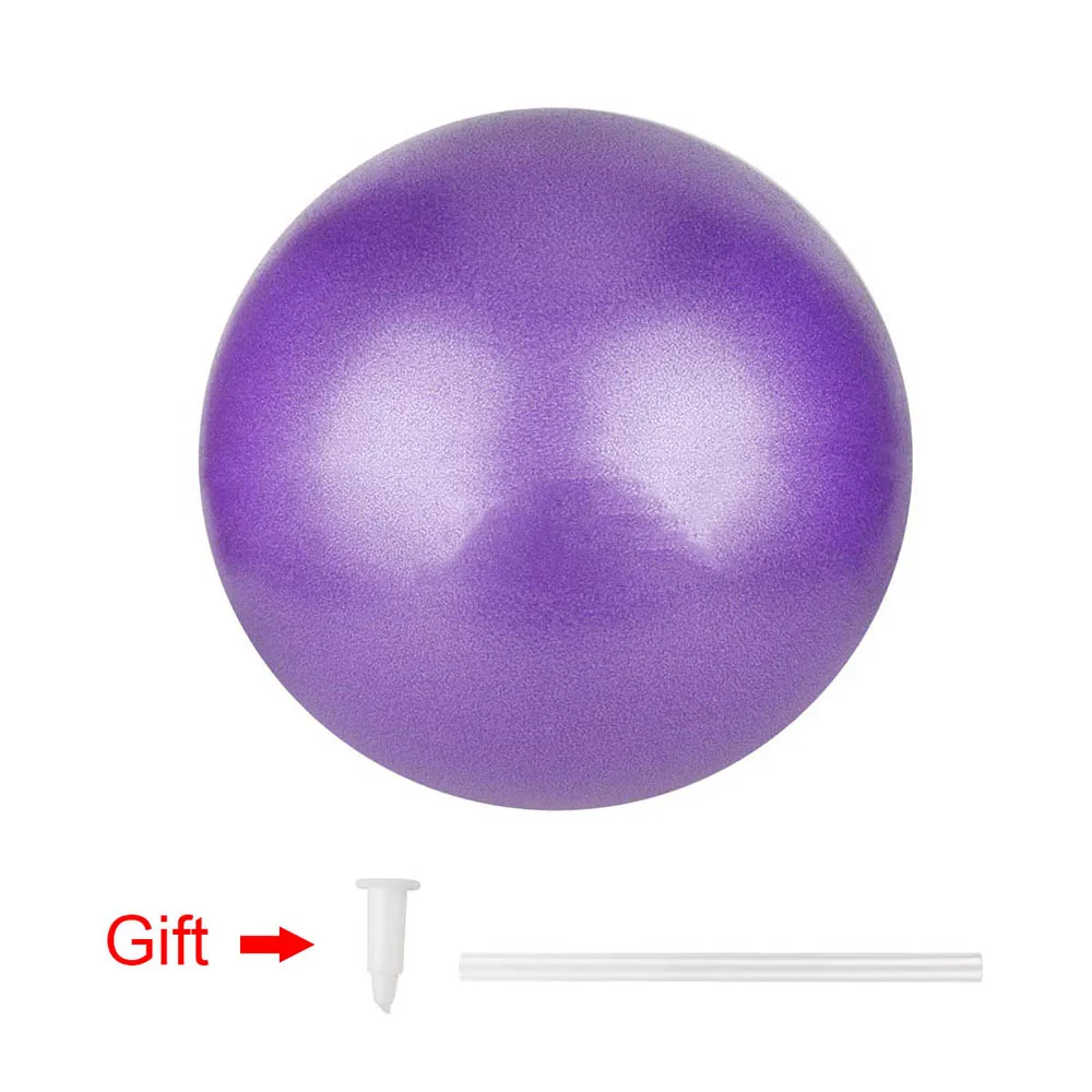 Mini Yoga Ball Fitness Small Exercise Pilates Balls with Inflatable Straw PVC 25cm Yoga Massage Ball Gym Home Stability Training
