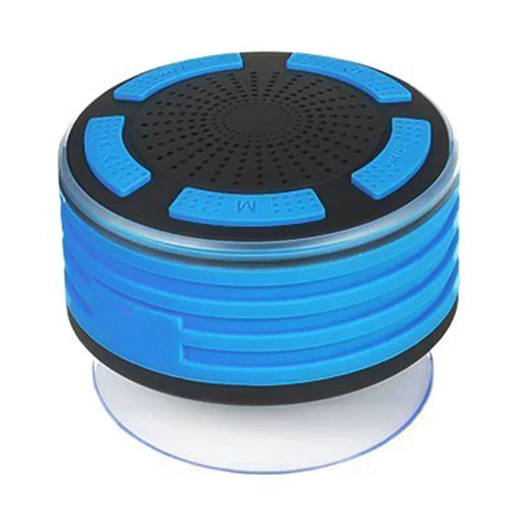 Blue Bluetooth динамик s, IPX7 портативный беспроводной водонепроницаемый динамик с fm-радио и светодиодный праздничное освещение, супер бас и HD звук для S - Цвет: Blue