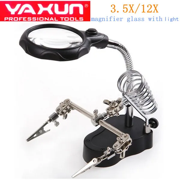 Увеличительные очки для пайки радиодеталей. 11294. Очки пай. Очки с увеличением. Держатель плат (третья рука) mg16126-a с лупой.