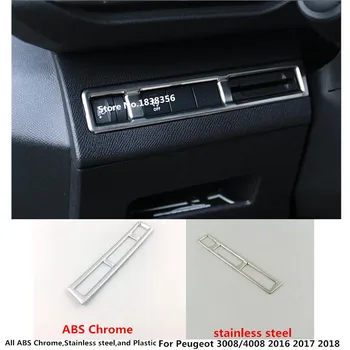 

For Peugeot 3008 GT 3008GT 4008 2016 2017 2018 2019 2020 Left Socket Charge Cigarette Smoke Lighter Switch Frame Lamp Sticker