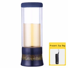 300 мл стеклянная бутылка для чая, чашки с двойными стенками, стеклянные чайные кружки, чашки для питья, бутылка для воды с чайным фильтром, портативная