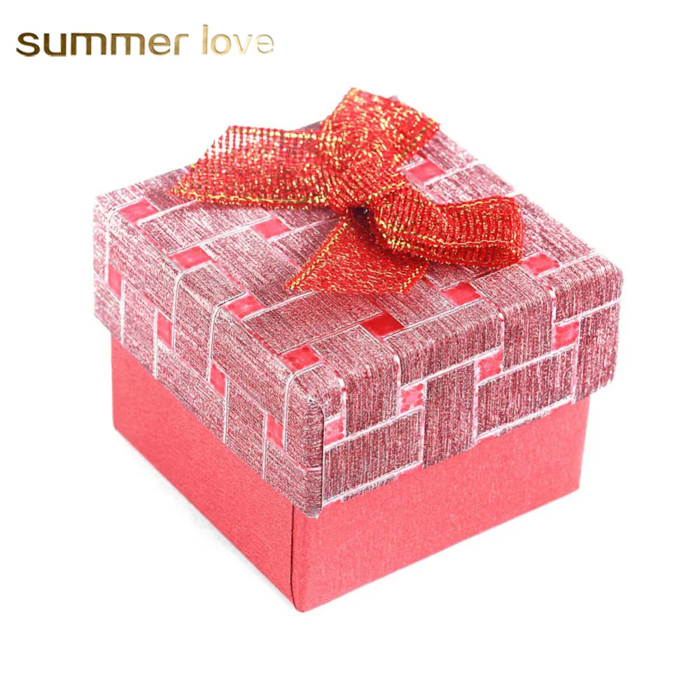 

New 5pcs/lot Sweet Random Mix Color Bowknot Jewelry Box Display Earring ring Bangle Packaging Earring Gift Boxes with Sponge