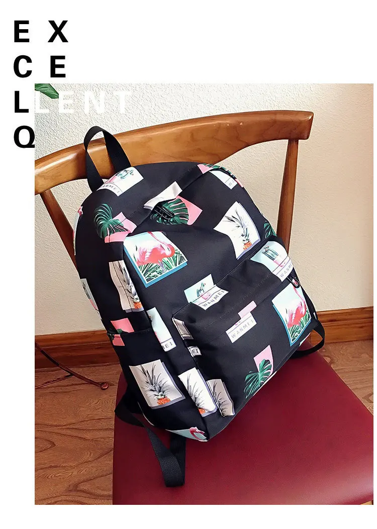 Модный женский рюкзак с мультяшным принтом, школьные сумки, Женский дизайнерский рюкзак, мягкий холщовый рюкзак с принтом