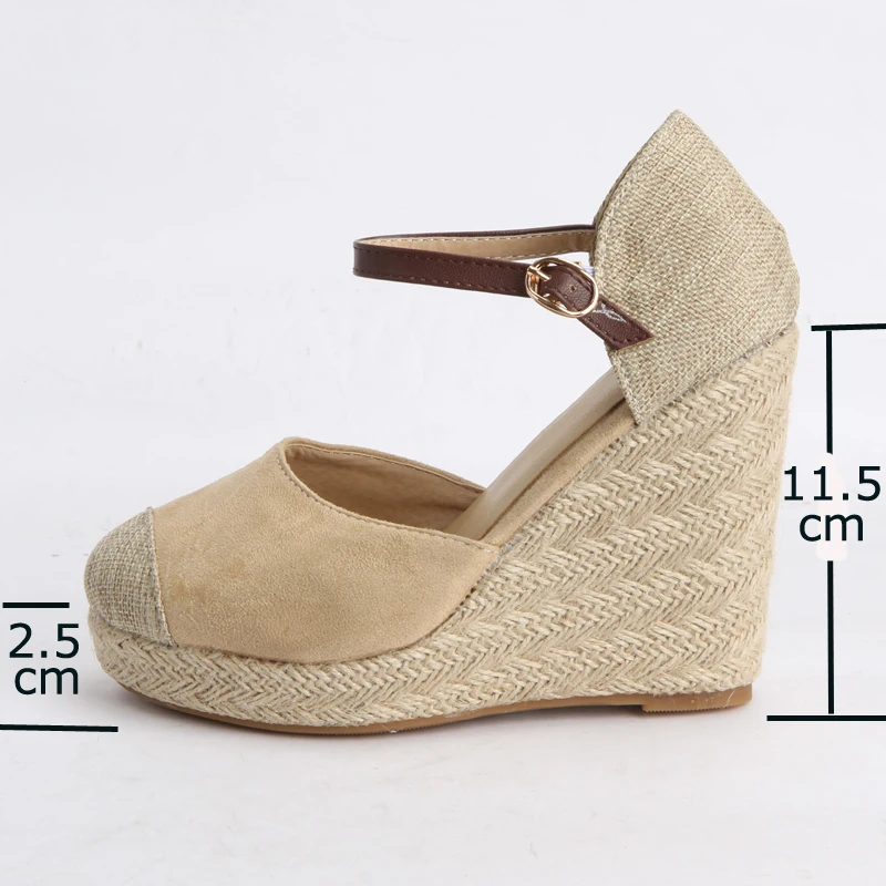 Meotina/Espadrille/женские сандалии на платформе туфли танкетке высоком каблуке с
