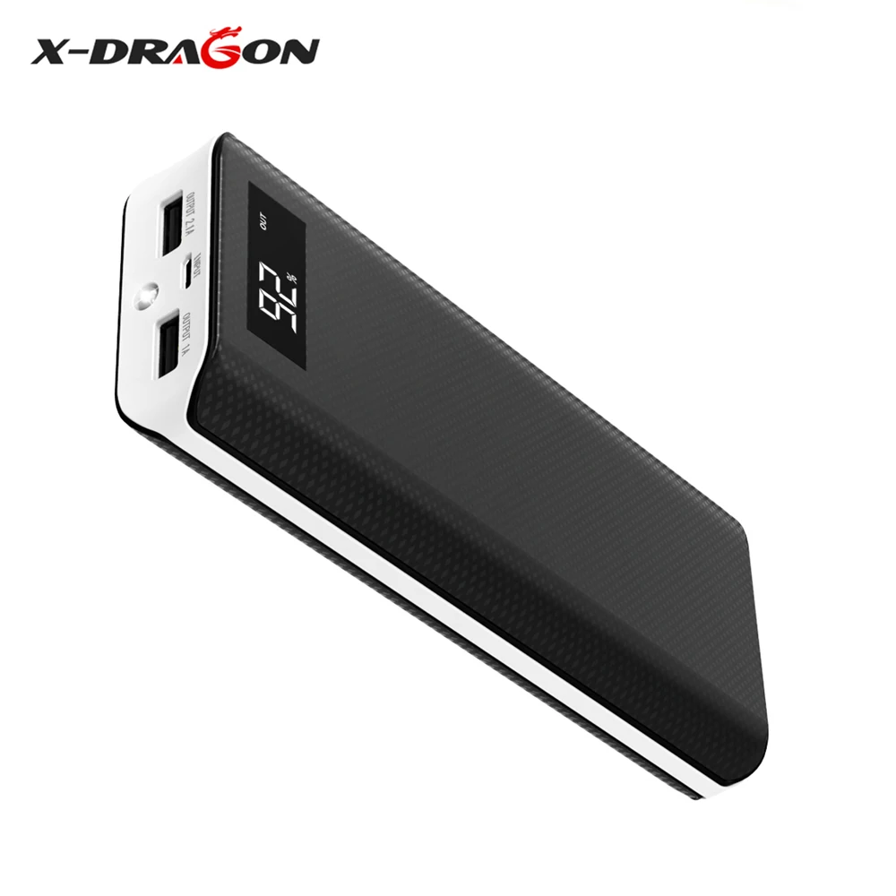 

X-DRAGON 15000mAh Power Bank with LCD Digital Display External Battery Dual USB Charger for xiaomi Cell Phones