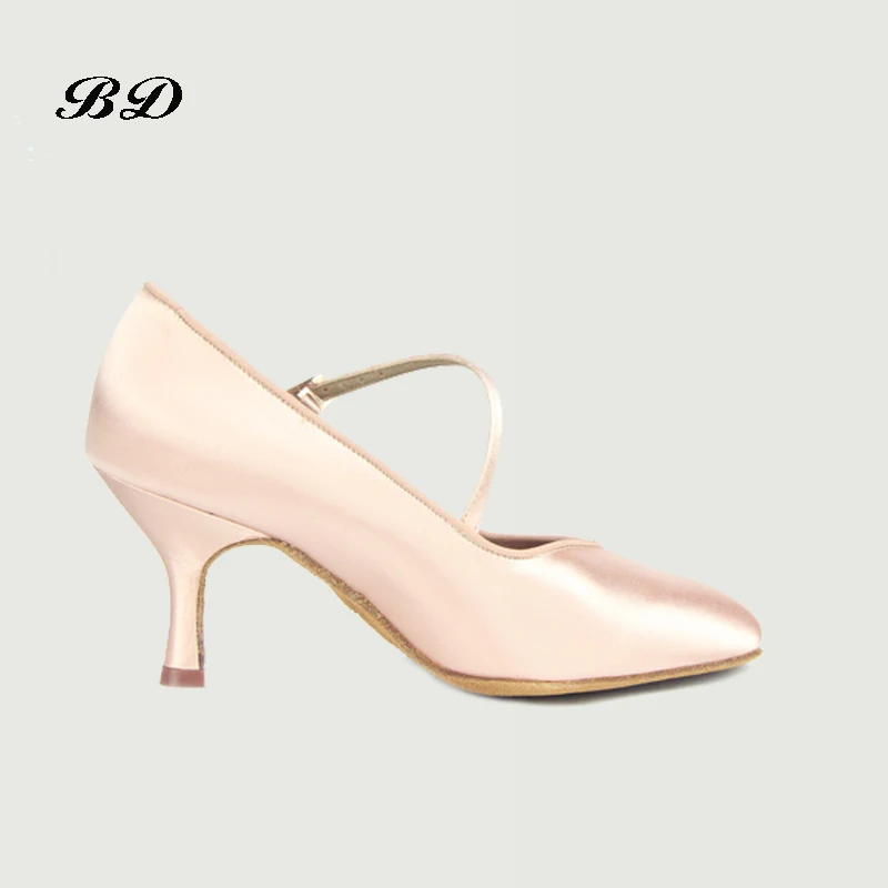 Girl Sneakers Dance Shoes Ballroom Women Latin Shoes Modern Jazz Imported Satin Wear-Resistant Sole BD 138 Comfortable Shine dance shoes
