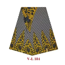 Отличный дизайн, африканская ткань с восковым принтом, мягкая дышащая ткань высокого качества, V-L 184