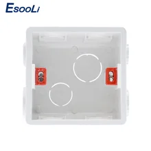 Esooli Adjustable Mounting Box Internal Cassette 86mm*83mm*50mm For 86 Type Touch Switch and Socket Wiring Back Box