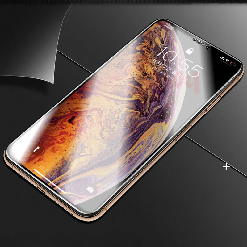 11D изогнутое полное покрытие закаленное стекло для iPhone X Xs Max XR защита экрана на 7 8 6