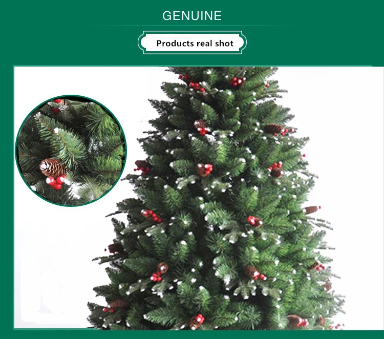 Teellook 1,2 м/3,0 м шифрование PE+ PVC красная сосна конус Рождественская елка для дома