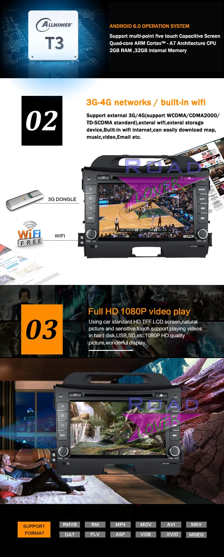 Topnavi 2 г+ 32 ГБ 4 ядра Android 6.0 8 дюймов dvd-плеер автомобиля Авто аудио для Kia Sportage 2010-2012 Стерео GPS Навигации 2Din mp3