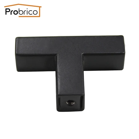 Probrico 10 шт. черный мебельный ящик ручки для шкафа Т-бар мебельная фурнитура из нержавеющей стали шкаф ящик тянет ручки для стола