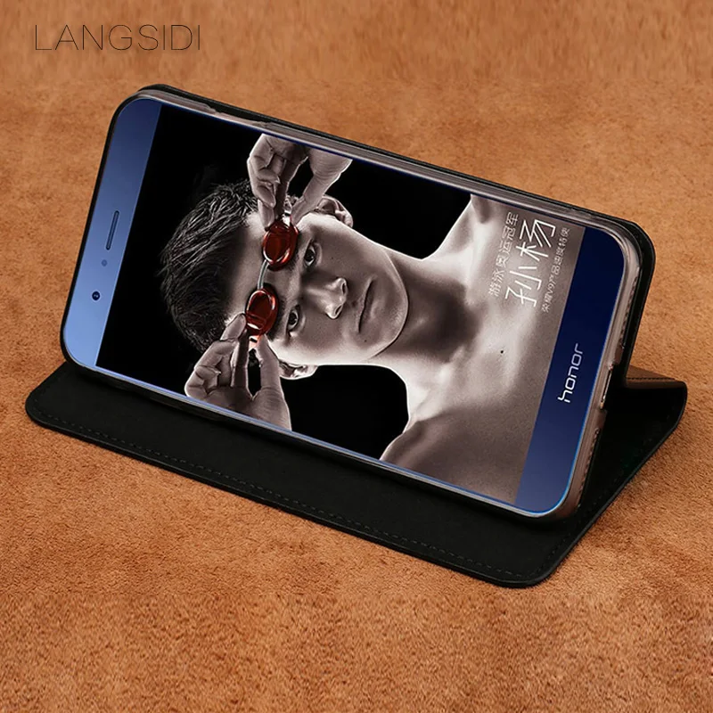 

wangcangli phone case Clamshell diamond pattern Magnetic deduction mobile phone case For huawei Honor V9 mobile phone case