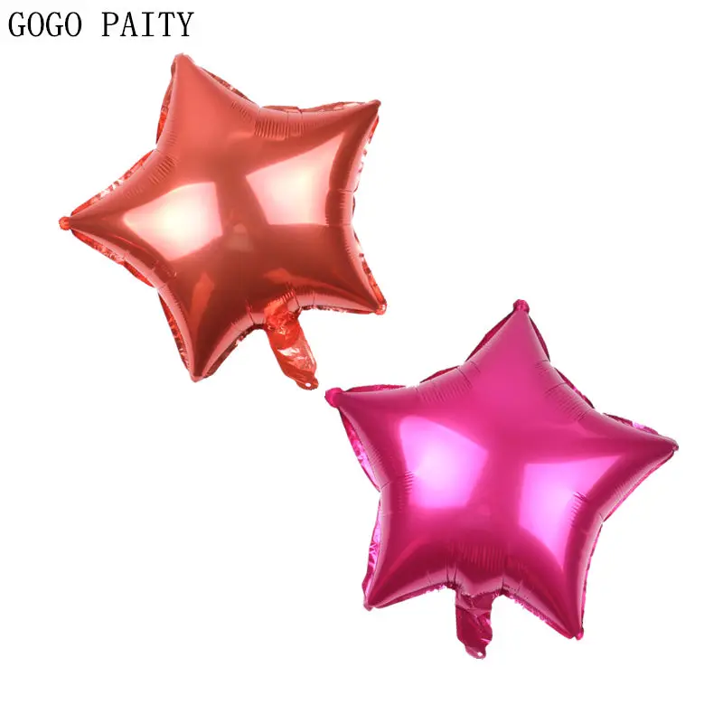 

GOGO PAITY The new 18-inch monochrome pentagonal star aluminum balloon festival party layout decorative balloon wholesale