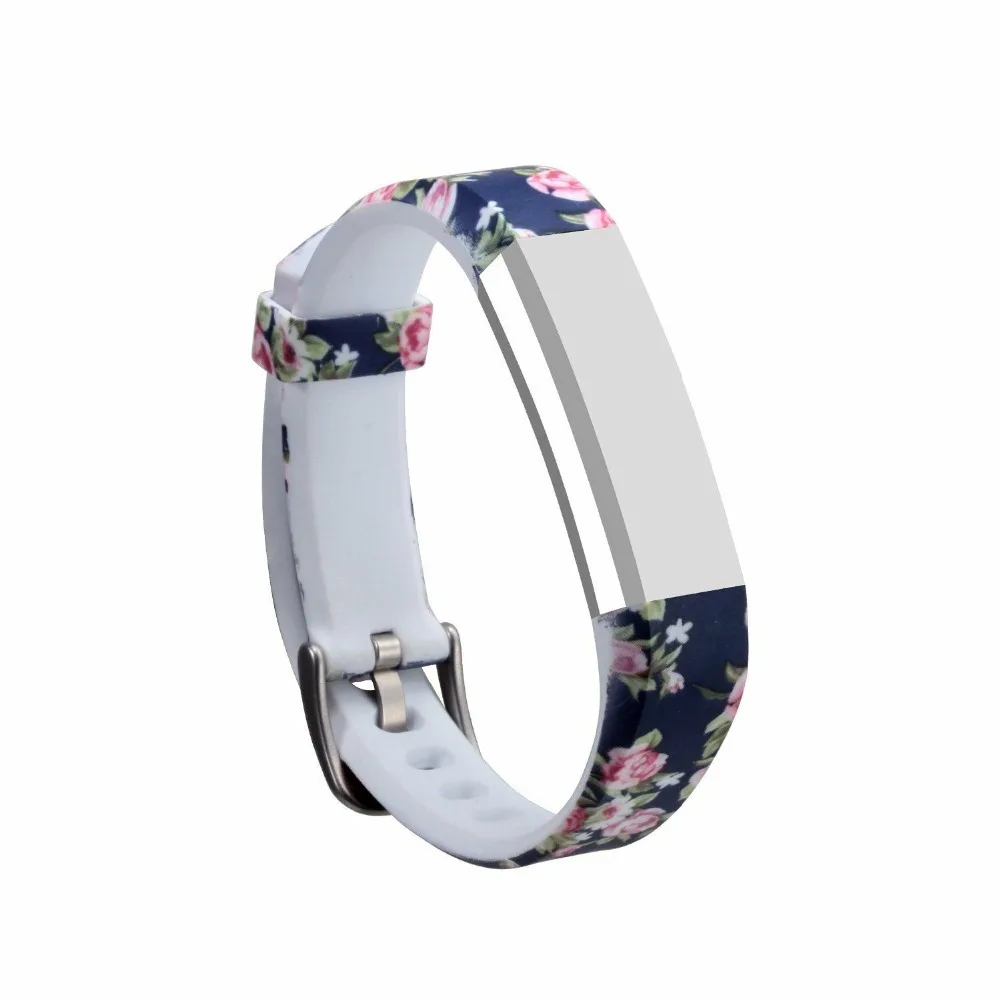 Fitbit Alta HR замена эластомерных полос, цветок фотопечати резиновый ремешок на запястье, Браслет аксессуар для Fitbit Alta