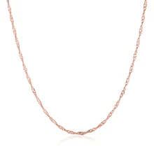 Romantic Rose Gold Twisted Water Chain Necklace Women Jewelry Accessories Friendship Necklaces Plating Silver Gifts For