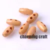 100PCs 2 Holes Wood Sewing Horn Toggle Buttons Cloth Button Cloth Accessories 15x7mm MT0672x 2