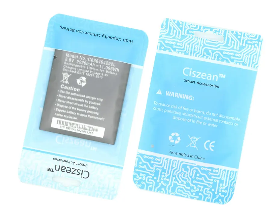 Ciszean C836404292L 2920 мАч мобильный смартфон, на замену Батарея для BLU Life 8 XL L290L L290U 10 шт./лот;