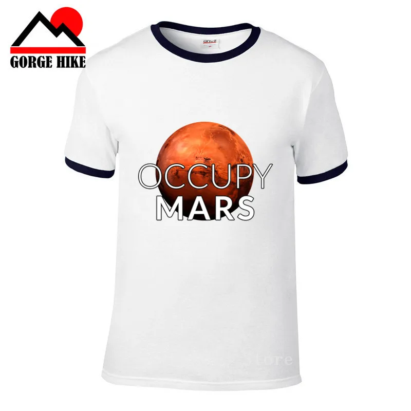 Футболка с космосом X футболки Тесла повседневный Топ дизайн Popualr Expose Mars 100%