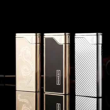 

10pcs/lot Creative Shake Automatic induction gas lighter metal butnae 2016 new windproof Lighter torch isqueiro with box for men