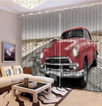 

car curtains Luxury Blackout 3D Curtains For Living room Bedding room Office