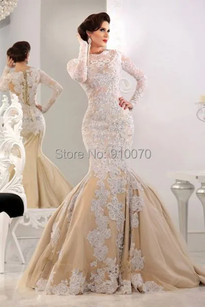 Long Sleeve Mermaid Prom Dresses