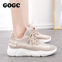 GOGC Summer Woman Sneakers mesh Shoes Female platform Lace Up Causal Shoe for Women basket femme Women Flat Shoe 691