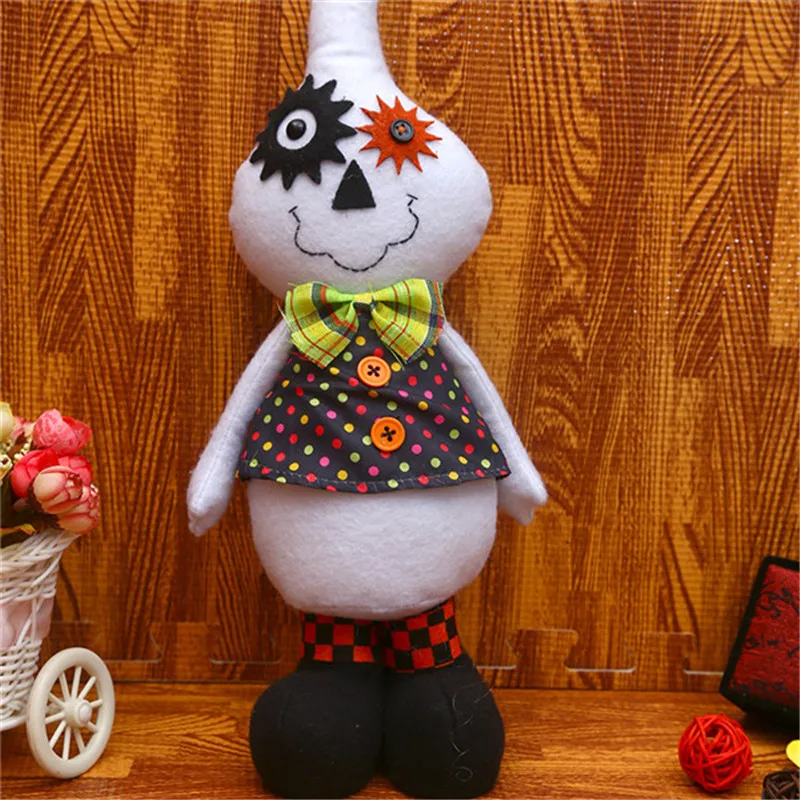 Halloween Fright Night Dolls Witch Ghost Black Cat Pumkin Elf Plush Toys Christmas Kids Friends Gift Cartoon Cosplay Decor  (9)
