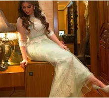 Vestidos de Festa Longo Halbarm Abendkleid 2016 Neuheiten Elegante Abendkleider für Plus Größe Frauen