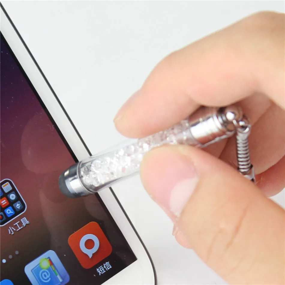 Роскошная модная дверная ручка со стразами мини-Стилус, Стильный чехол для iPhone 8 7 5 6 S плюс планшетный универсальных телефонов емкостный Экран стилус для сенсорного экрана