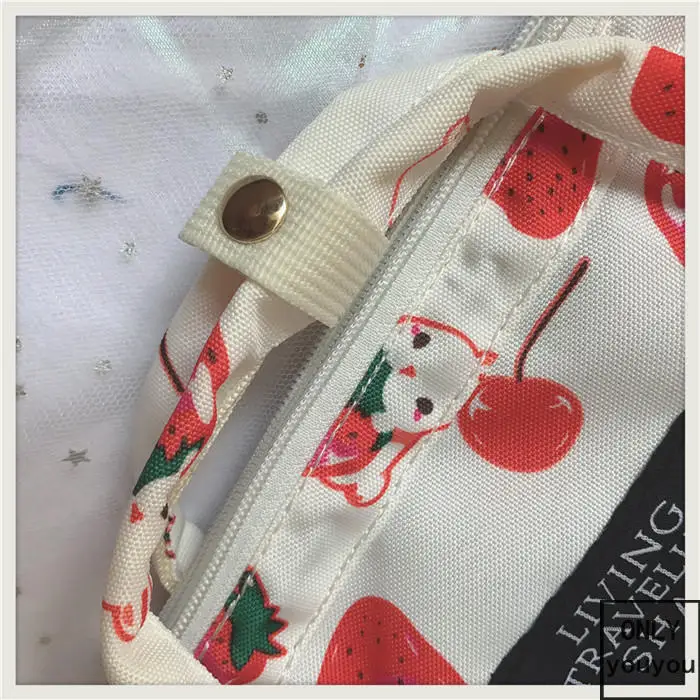 Japanese Style Harajuku Backpack Girl Cute Cartoon Style Ulzzabg Backpack Kawaii Strawberry Rabbit Leisure Backpack School Bag09