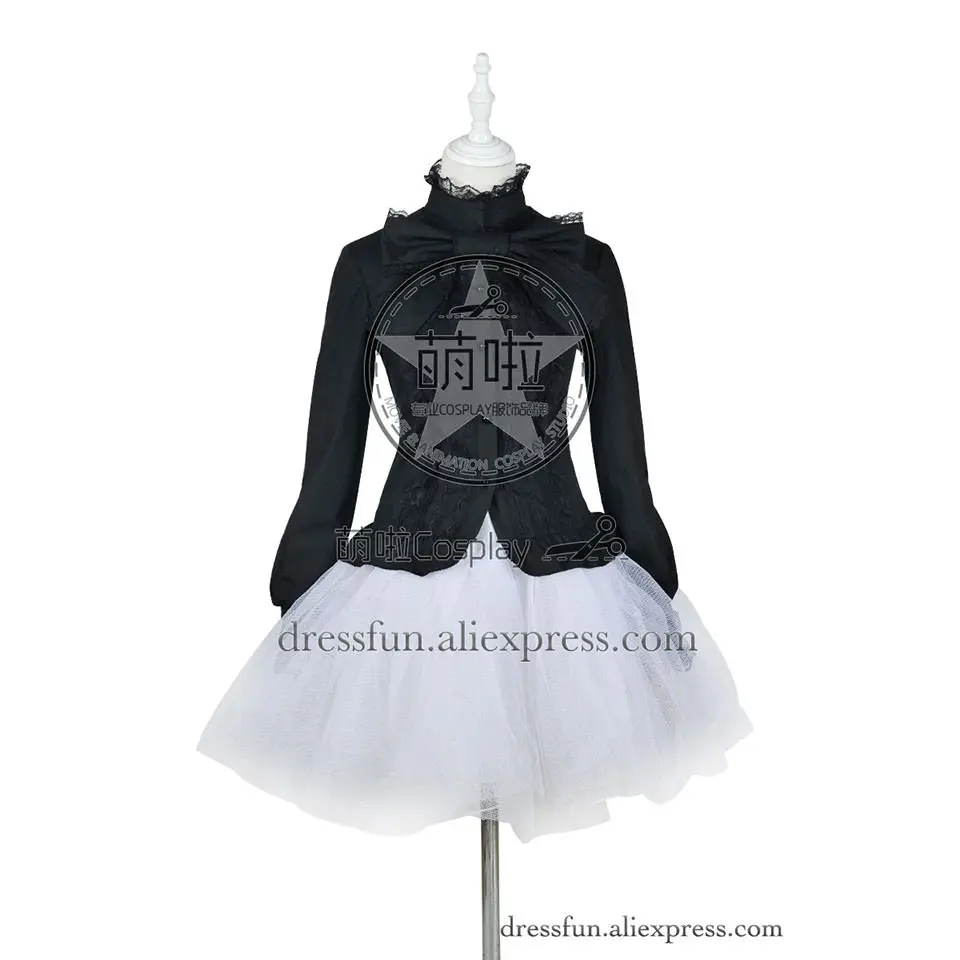 Gothic Lolita Cosplay Black Lace Blouse Uniform Kostuum Mooie Rok Pak Outfits Halloween Geplooide-rok Party Snelle Verzending Gothic Lolita Cosplay Black Lace Blouse Uniform Kostuum Mooie Rok Pak Outfits Halloween Geplooide-rok Party Snelle Verzending