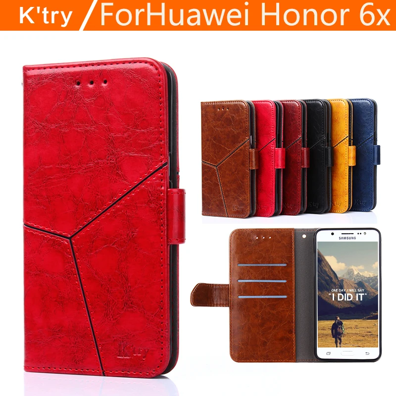 

K'try For Huawei Honor 6X Case Hight Quality Luxury Flip Leather Stand Case Book Style Cover For Huawei Honor 6X 5.5''