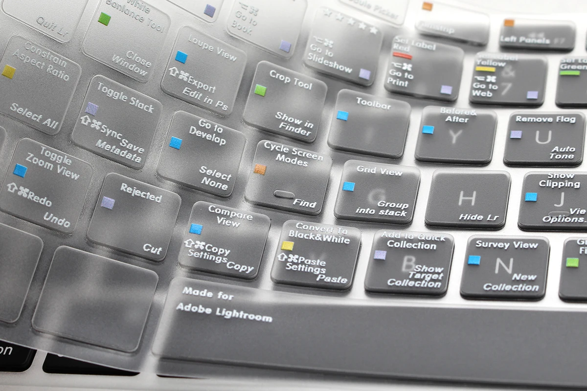 Для Macbook Pro Air 13, 15, 17, США, адоба лайтрум, ярлык с горячим ключом, функциональная клавиатура из ТПУ с подсветкой, защитный чехол для кожи