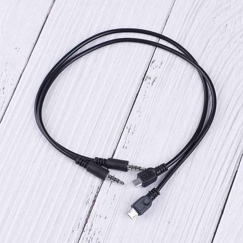 2 шт. 3 5 мм стерео штекер к micro USB Автомобильный Кабель AUX Out 40 см|Кабели VGA| |
