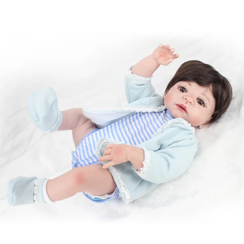 55CM New Reborn Baby Simulation Dolls Boy Lifelike Babies Toys Gentle