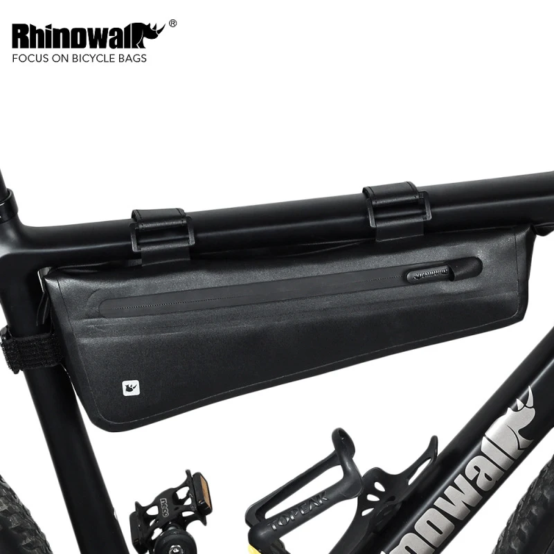 

Rhinowalk Bike Triangle Frame Bag Full Waterproof Front Tube Cycling Bag 2.8L TPU Road MTB Foldable Bike Storage Tool Panniers