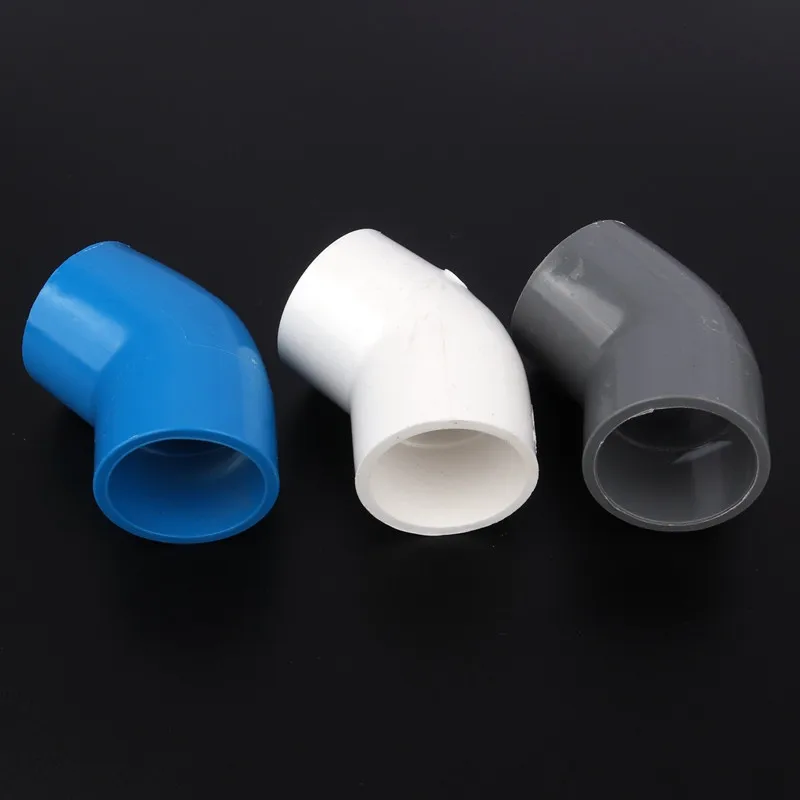 

20pcs/lot 32mm PVC Elbow Joints 45 Degrees Aquarium Tank Square Fountain Pipe Adapter Irrigation System Garden Water Connectors
