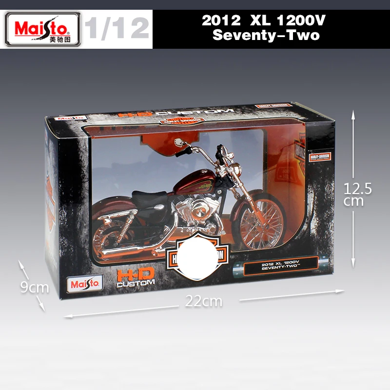 1:12 2012 XL 1200V модель Maisto литая под давлением металлическая спортивная гоночная