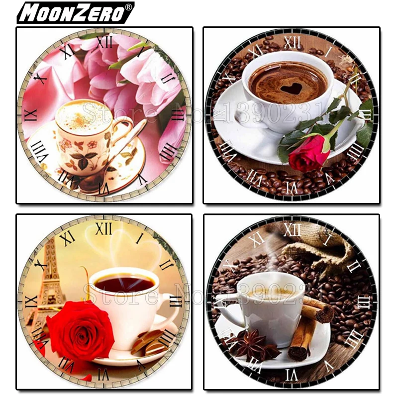 

New 5D DIY Diamond Wall Clock Picture Gift Full Square Round Diamond Embroidery Cross Stitch Set Mosaic Home Decoration Painting