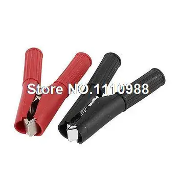 

2 Pcs Auto Car Battery Test Clip Alligator Clamp 80mm Red Black