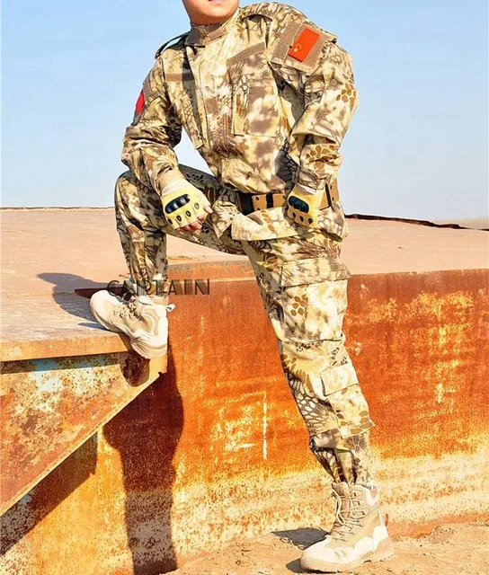 ATACS AU, камуфляжный костюм, комплекты, армейская военная форма, Боевая страйкбольная форма, куртка, штаны, армейская форма для охоты - Цвет: highlander