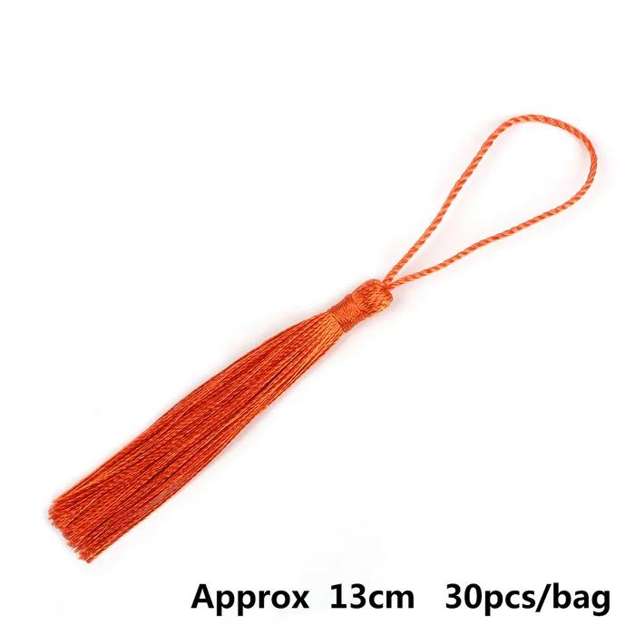 32 шт./лот полиэстер кисточкой 13 см шнур висит для ювелирных изделий DIY серьги мотаться решений Винтаж Стиль украшения поставки - Цвет: Orange Red