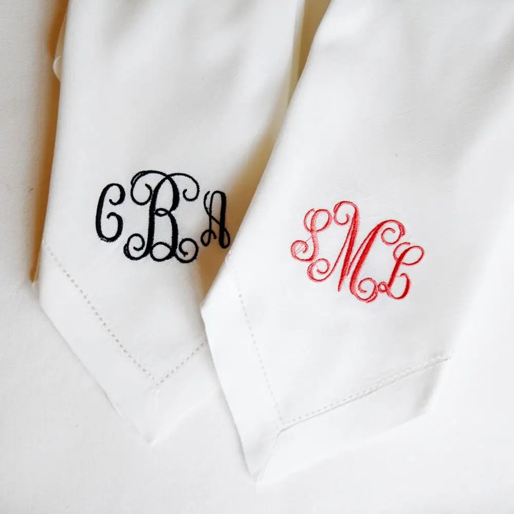 Personalized Monogrammed Custom Made Napkins Wedding dinner washable