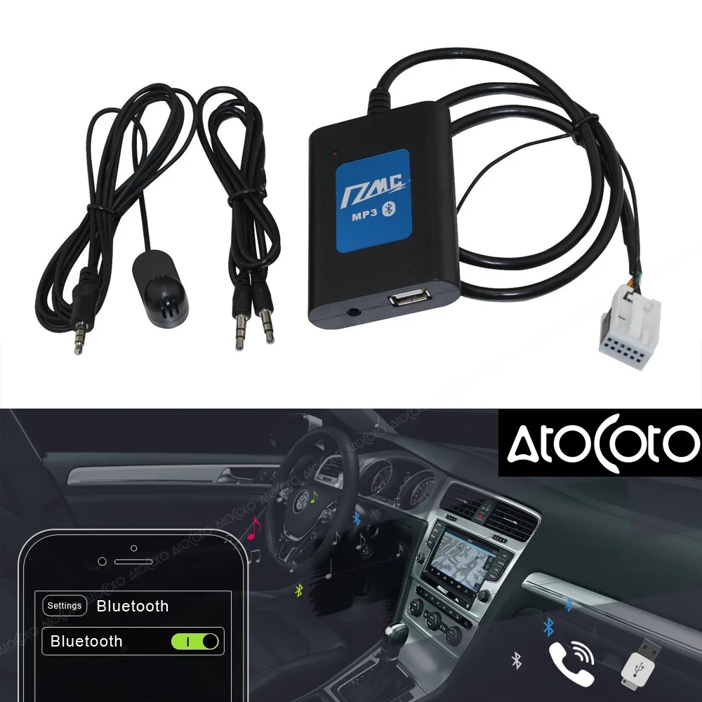 Автомобильный DMC Bluetooth USB цифровой музыкальный переходник AUX 12 pin адаптер