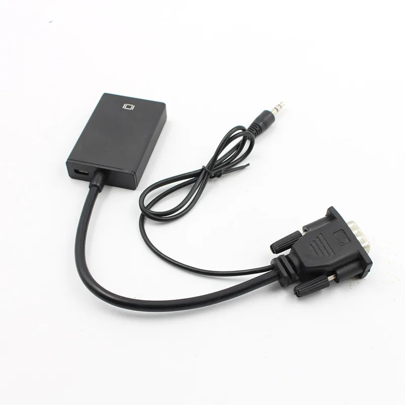  Nuovo VGA Maschio a HDMI Femmina Dell'adattatore del Convertitore con Uscita Audio Cavo 1080P HD VG