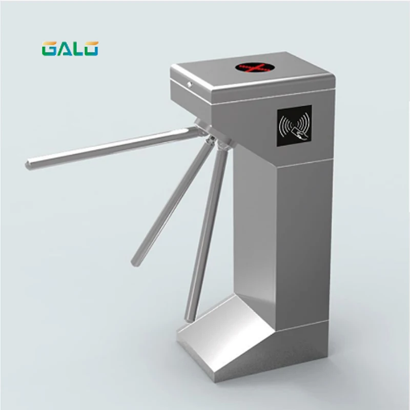 

stainless steel solenoid driven tripod turnstile gate barrier for access control system