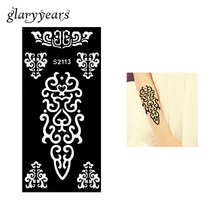 1 шт хна трафарет татуировки цветок кружева шаблон Аэрограф картина для женский боди-арт макияж хна татуировки шаблон стикер S2113