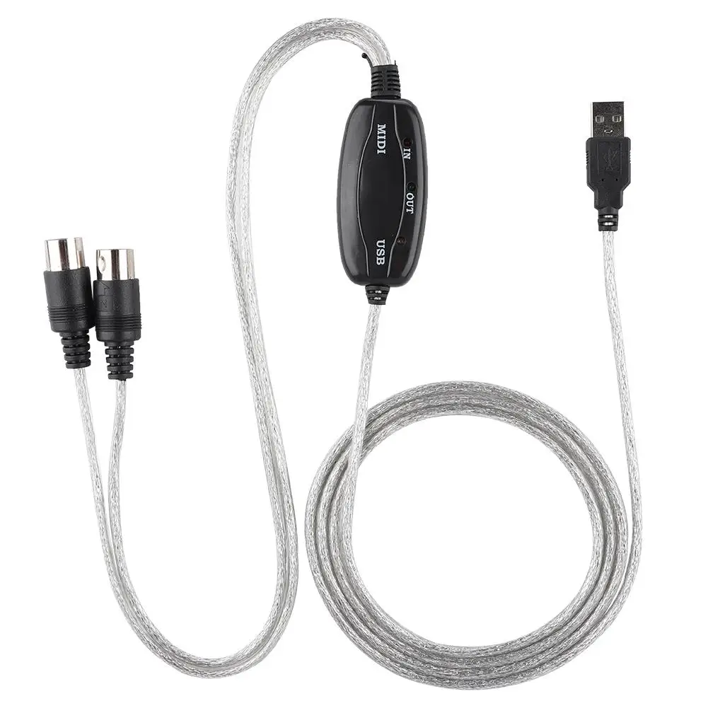 MIDI-usb-конвертер MIDI интерфейс адаптер Шнур клавиатура музыка Editing Line встроенные драйверы