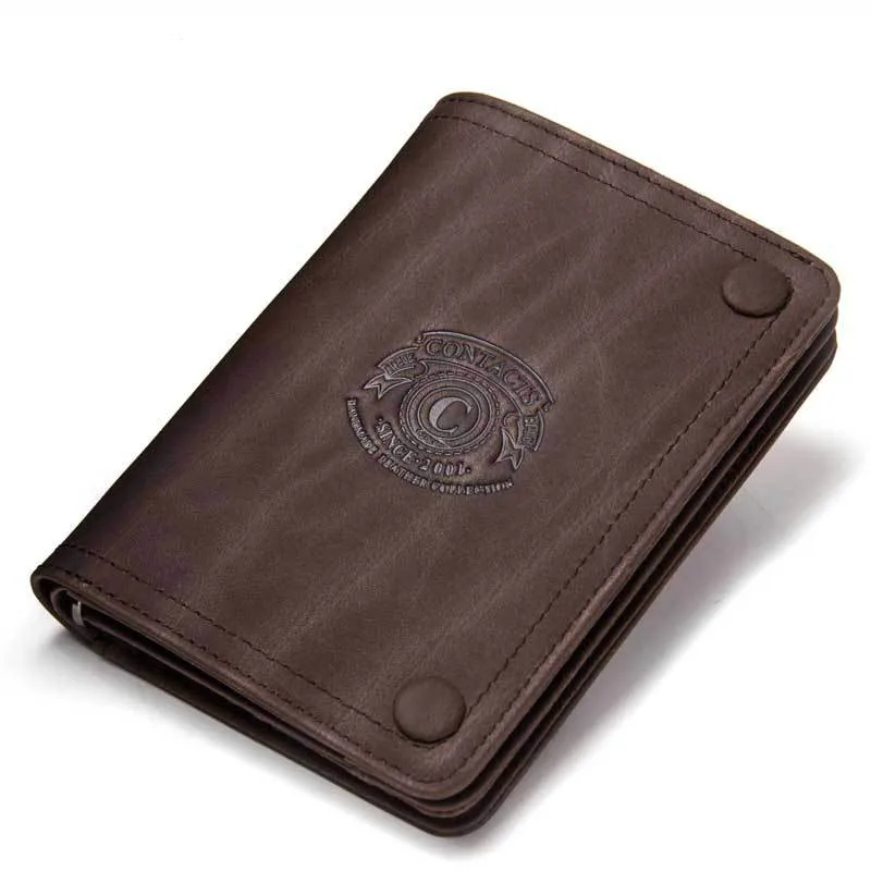 

Vintage Men's Wallet Genuine Leather Multi-function Clutch Fashion Crazy Horse Leather Men's Wallet Cow Leather Wallet